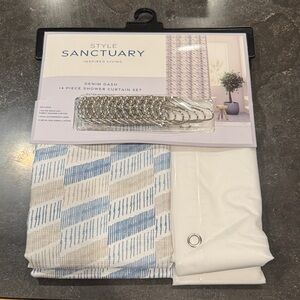 Sanctuary Denim Dash Shower 14-Piece Curtain Set